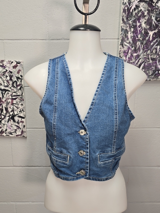 Love Tree Jackets & Blazers - Love Tree Light Blue Denim Vest